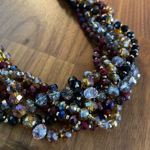 Beautiful Glass Crystal Statement Necklace